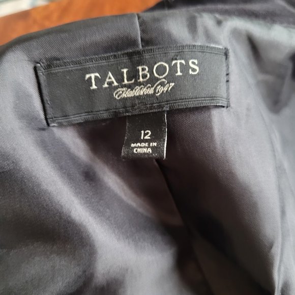 Talbots Black Velvet Blazer || Size 12 - Picture 8 of 12